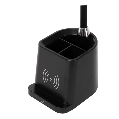 Lucide PENNY - Lampe de bureau - LED Dim. - 1x4,7W 3000K - Avec chargeur sans fil - Noir - détail 5